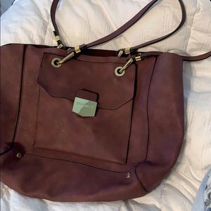 Steve Martin purple lilac leather bag